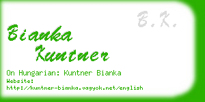 bianka kuntner business card